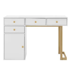 Rectangle Accent Manicure Table with Cabinet
