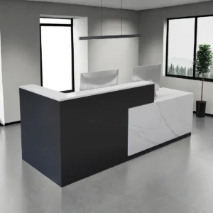 Nijash Rectangle Synthetic Laminate Reception Desk